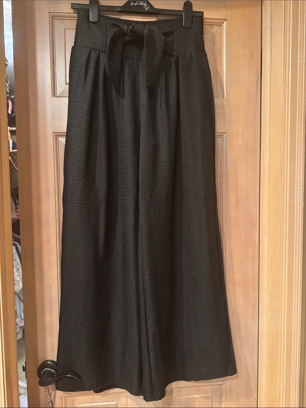 NWT - Bellanblue Black Wide-Leg Tie-Waist Pants